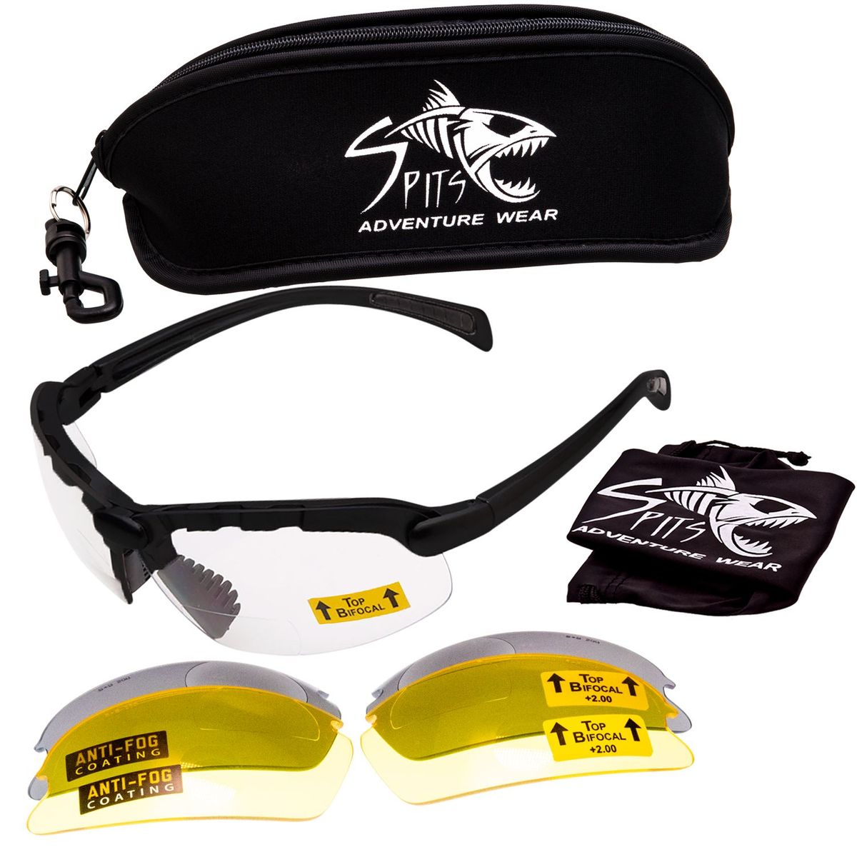  Spits Eyewear 2.50 Gafas de seguridad para disparo con aumento  completo MAGSHOT Pick Color del marco y de la lente (color de la lente:  transparente antivaho y color del marco: camuflaje
