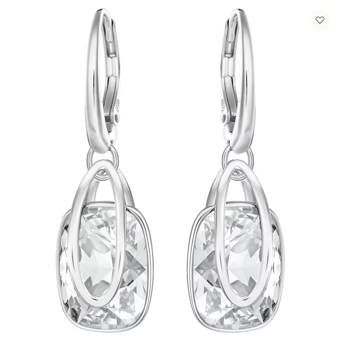 Clear crystal drop earrings