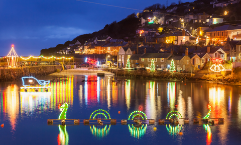 Mousehole Christmas Lights Cornwall