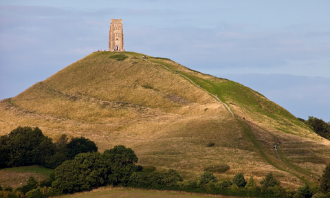 Glastonbury Tor Dog Walk in the South West