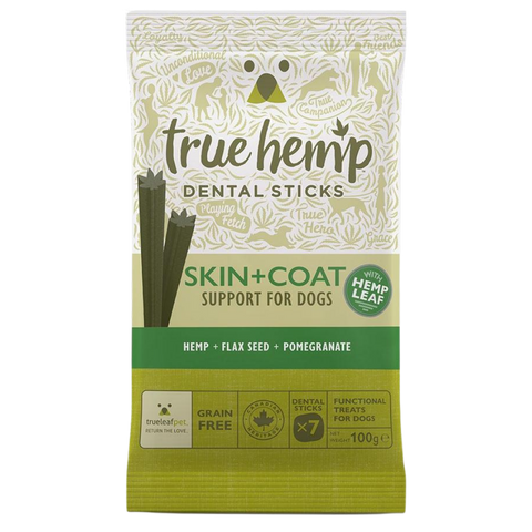 True Hemp Skin & Coat Dental Sticks for dogs coat and skin