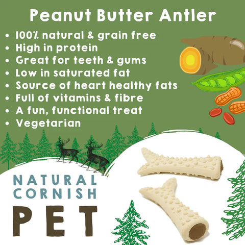 Peanut Butter Antlers for Dogs
