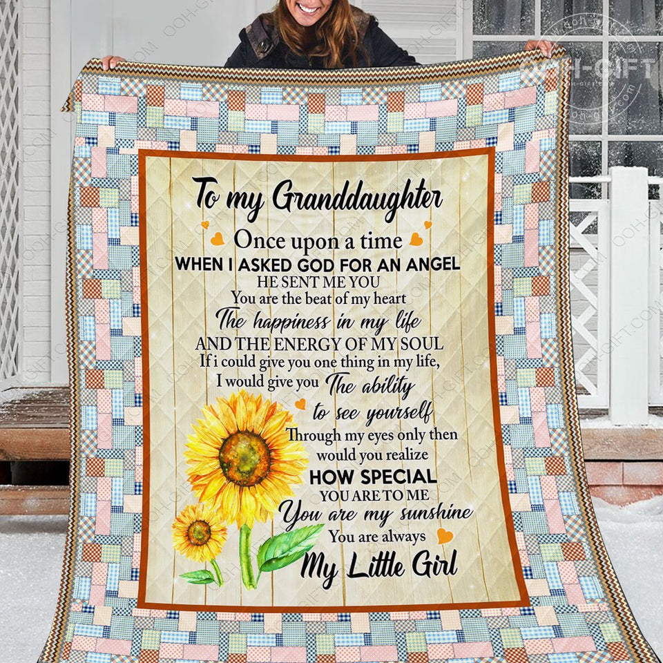 Ooh Gift Quilt Granddaughter You Are My Sunshine Good Night