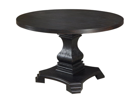 Nerissa Round Dining Table, Antique Black