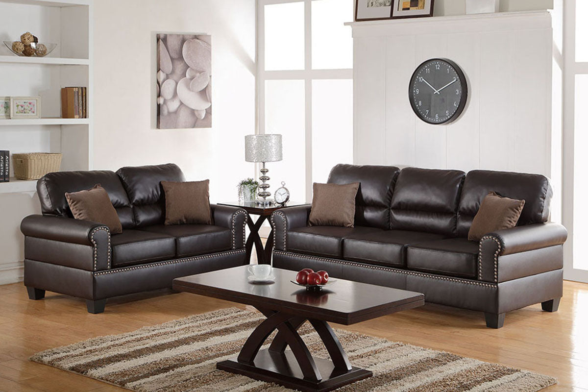espresso bonded leather sofa yes furniture