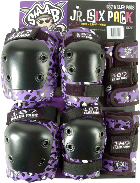 187 6-Pack Pad Set Junior-Staab Purple/Black