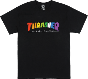 Thrasher Rainbow Mag T-Shirt - Size: SMALL Black – Universo Extremo