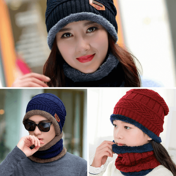 Winter Beanie Hat Scarf Set - One size fits most