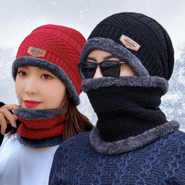 Winter Beanie Hat Scarf Set - For men and women