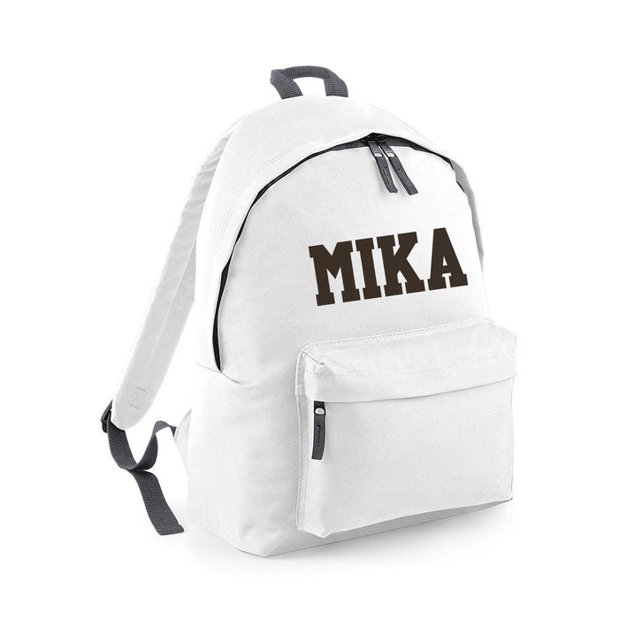 school bags with names on them