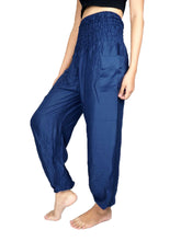 Load image into Gallery viewer, Solid color 0 women harem pants in Navy Blue PP0004 020000 03