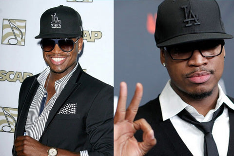 O Rapper americano Ne Yo fazendo a estileira com bon e roupa social