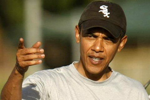 At o Obama j apareceu com seu dad hat preto