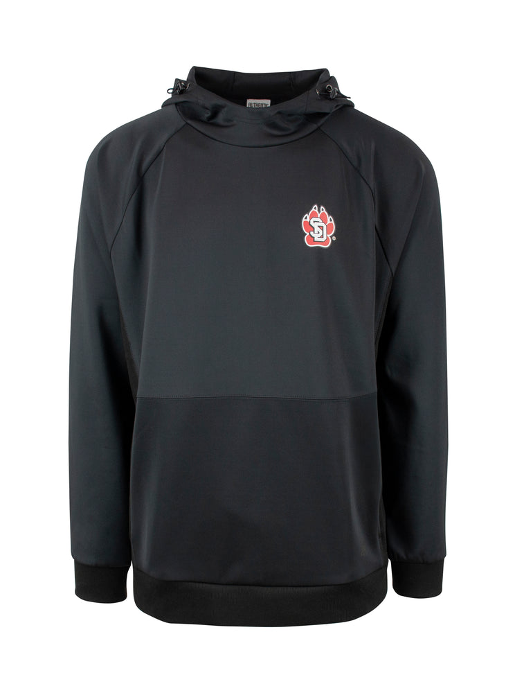 
                
                    Load image into Gallery viewer, Authentic Brand Men&amp;#39;s Performance Black Hoodie with SD paw logo on left chest
                
            