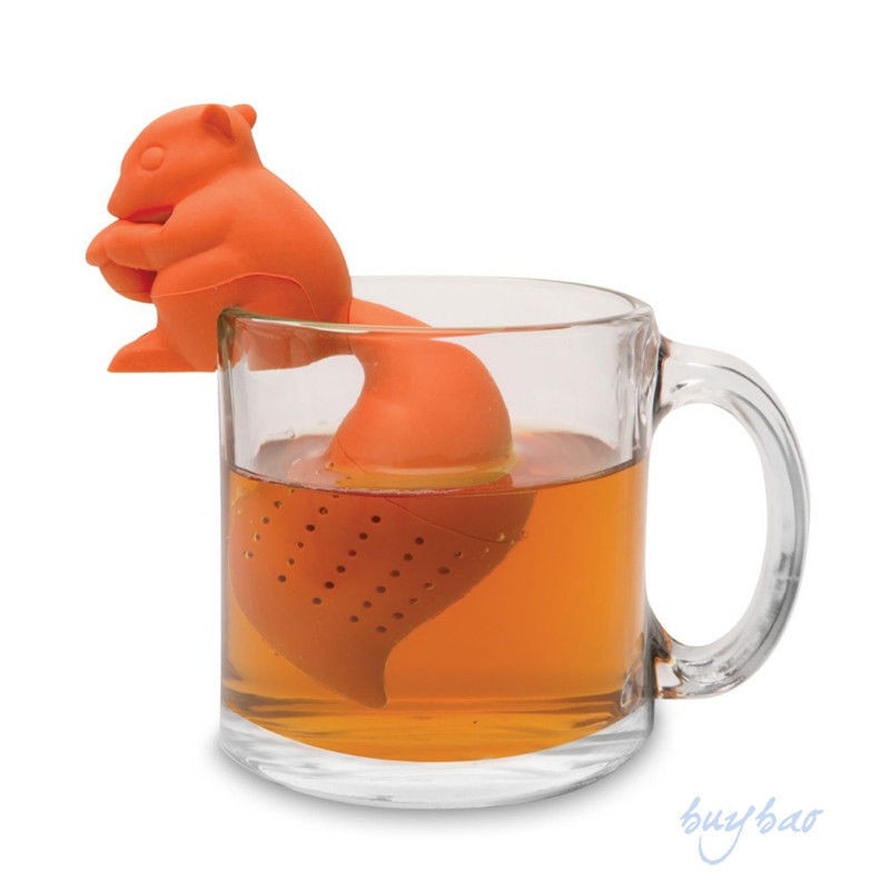 Color: Blue, Coffee, Yellow Squirrel Shaped Tea Infuser | blingfeed.com