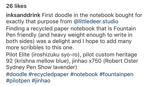 comment by inksanddrink on Instagram