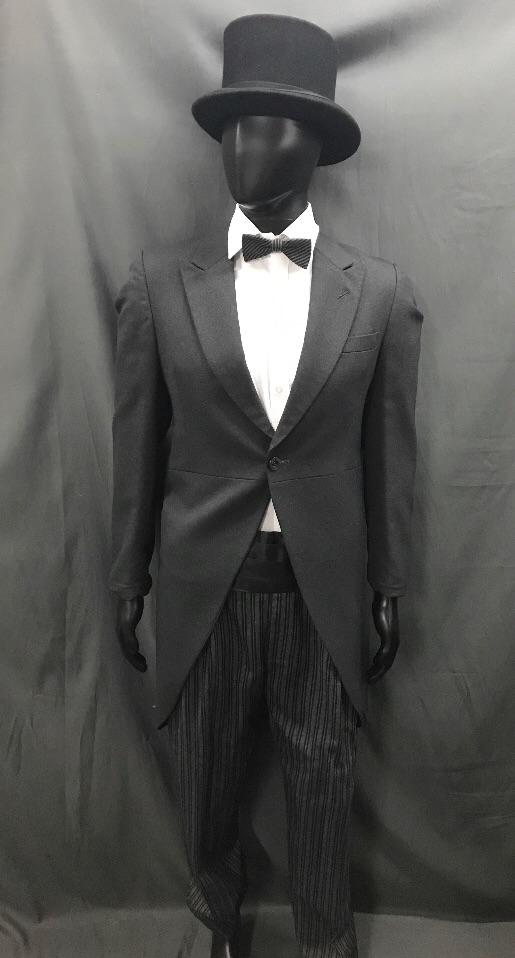 Suit Black and Grey with Top Hat - Hire