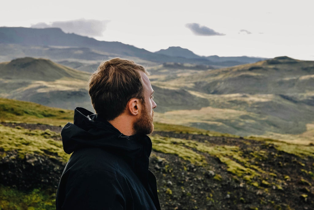 man in nature natural hair