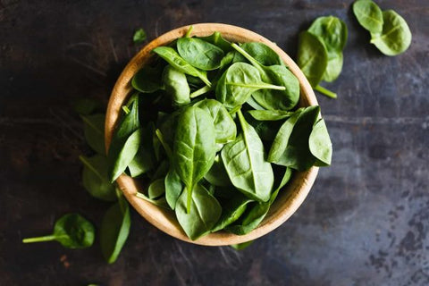 spinach in bowl