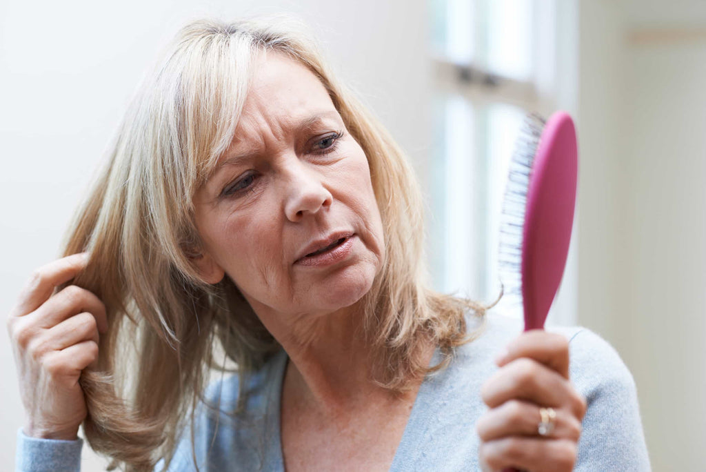 woman older thinning hair