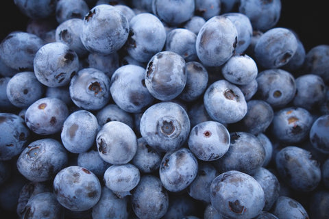closeup on blueberries