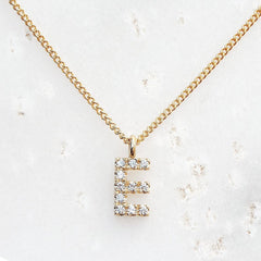 PERSONALIZED DIAMONDS INITIAL DAINTY NECKLACE