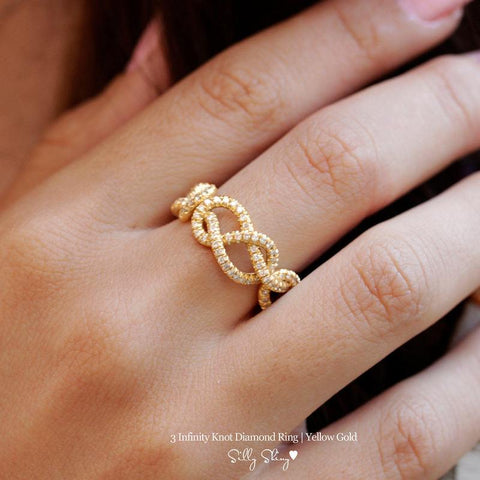 3 INFINITY LOVE KNOTS DIAMOND RING