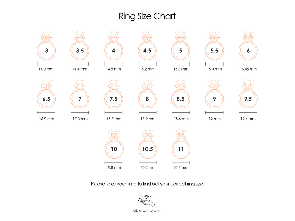 ring size chart by silly shiny diamonds