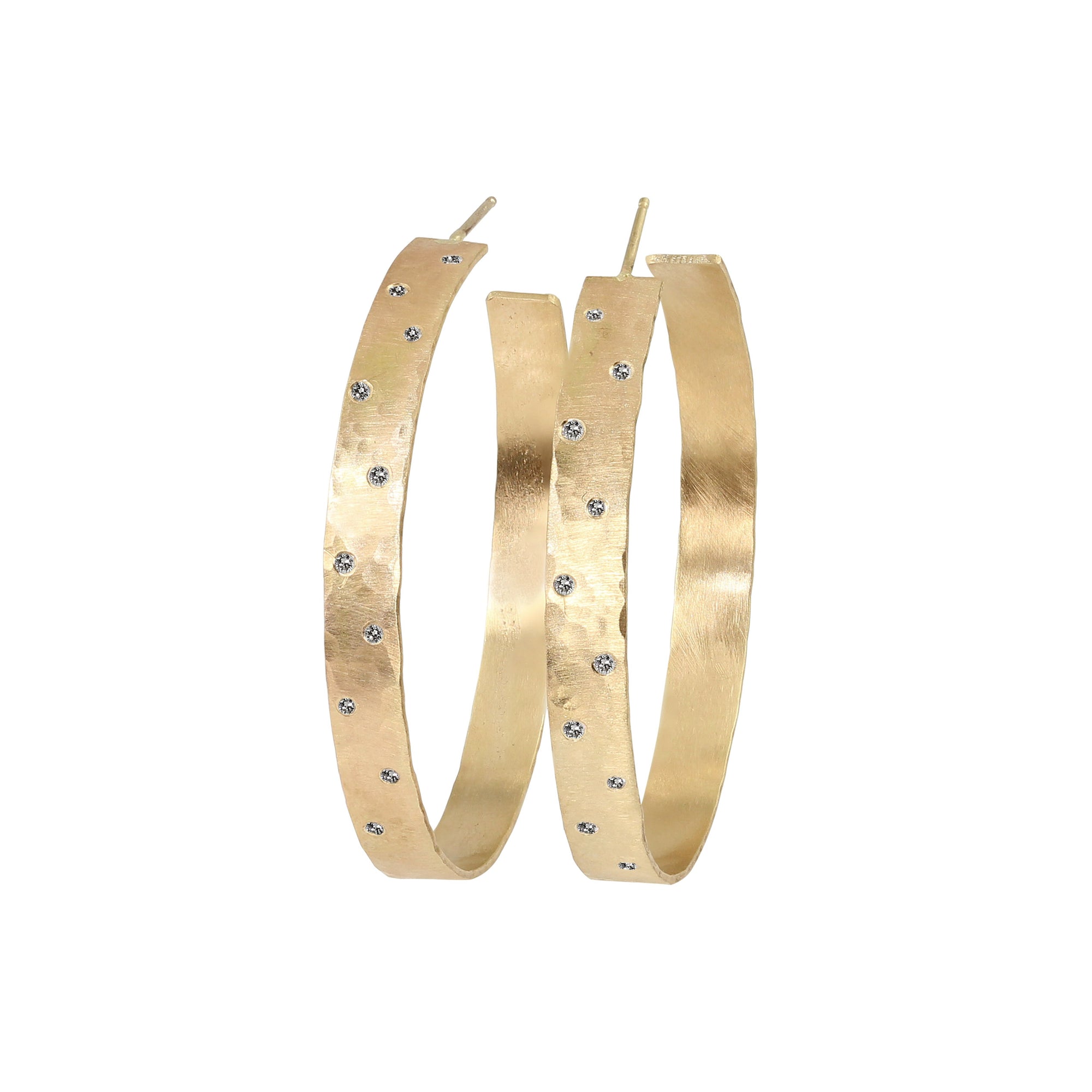 14KT Yellow Gold 7mm Wide Round Large Hoop Earrings 45mm – LSJ