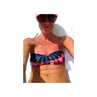SAONA BROWN SIGNATURE BANDEAU BATHING SUIT (FINAL SALE)