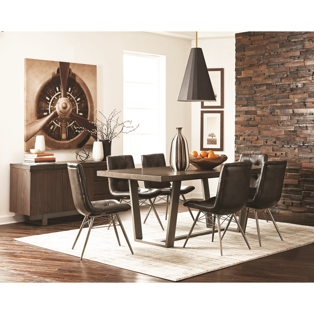 Hutchinson Modern Dining Table With Composite Concrete Top