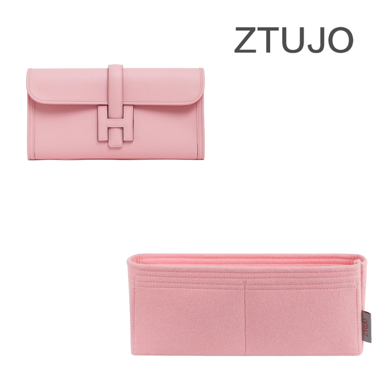 Hermes Jige Elan 29 Swift Clutch Rose Sakura