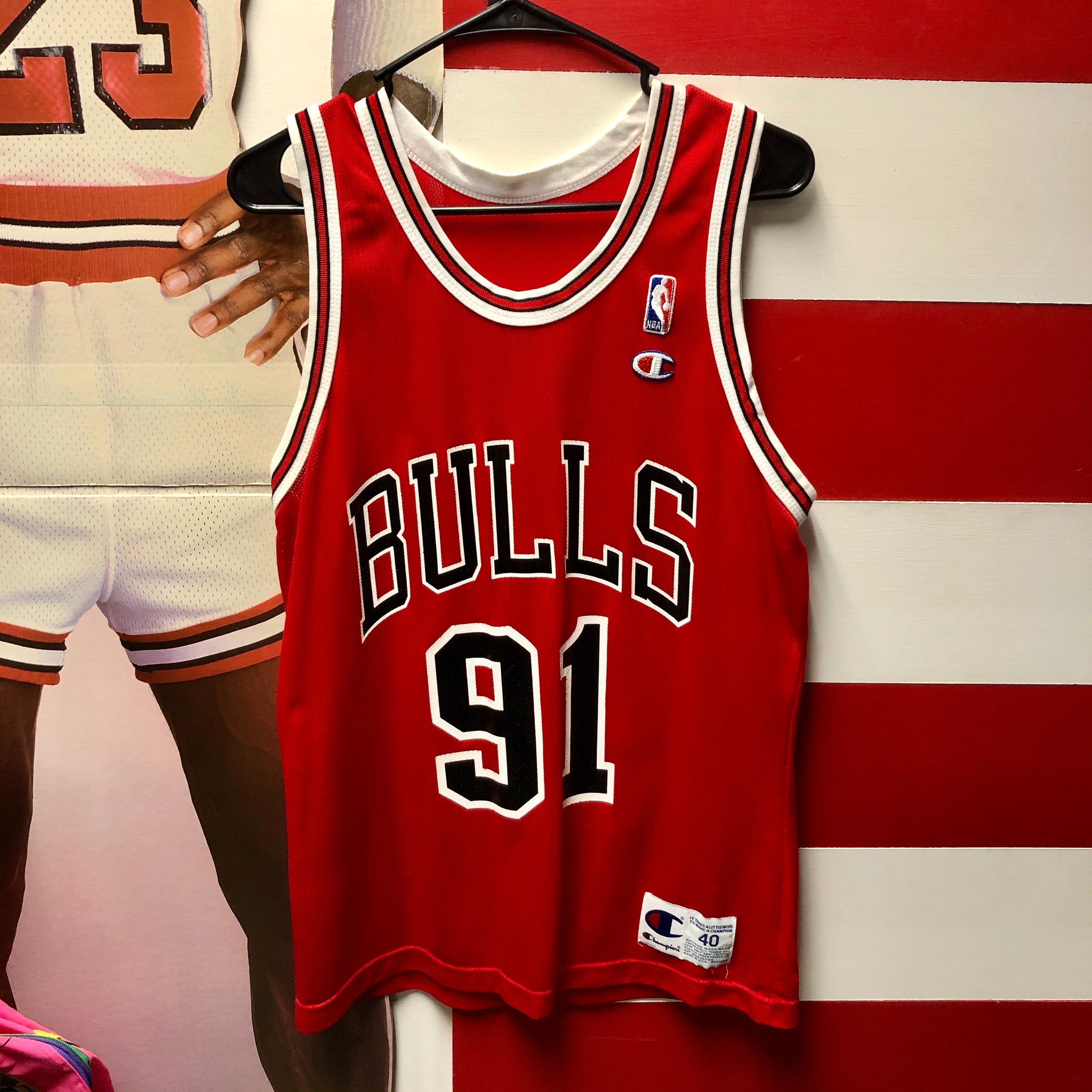 dennis rodman bulls jersey champion