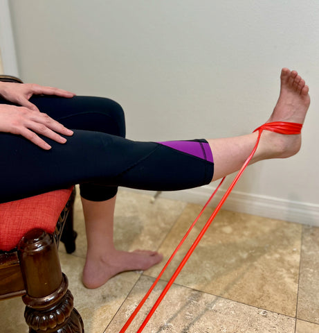 otago knee strengthening exercise with band