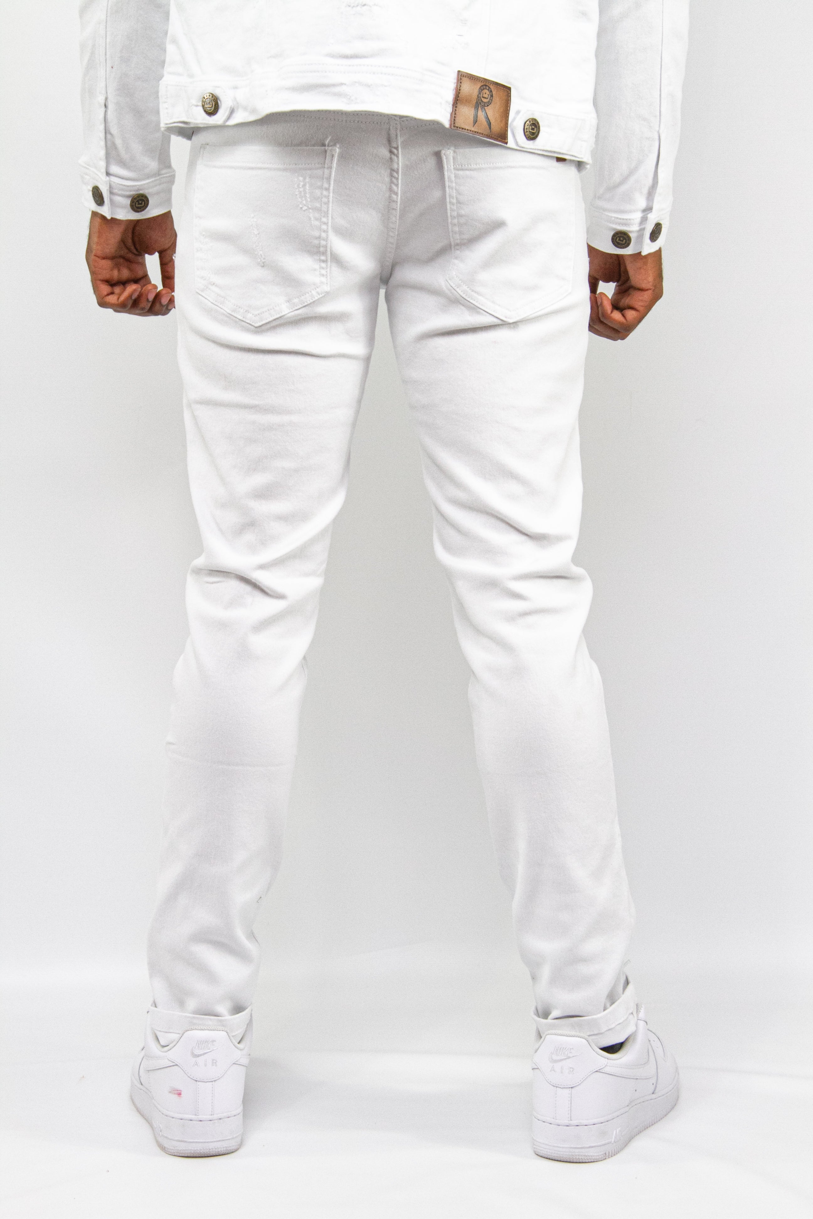 zonnebloem Rust uit Picasso Blanc Distress Denim Jeans - White – Ubuntu Revolution