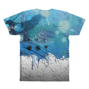Blue funQy Spraypaint, All-Over Printed T-Shirt