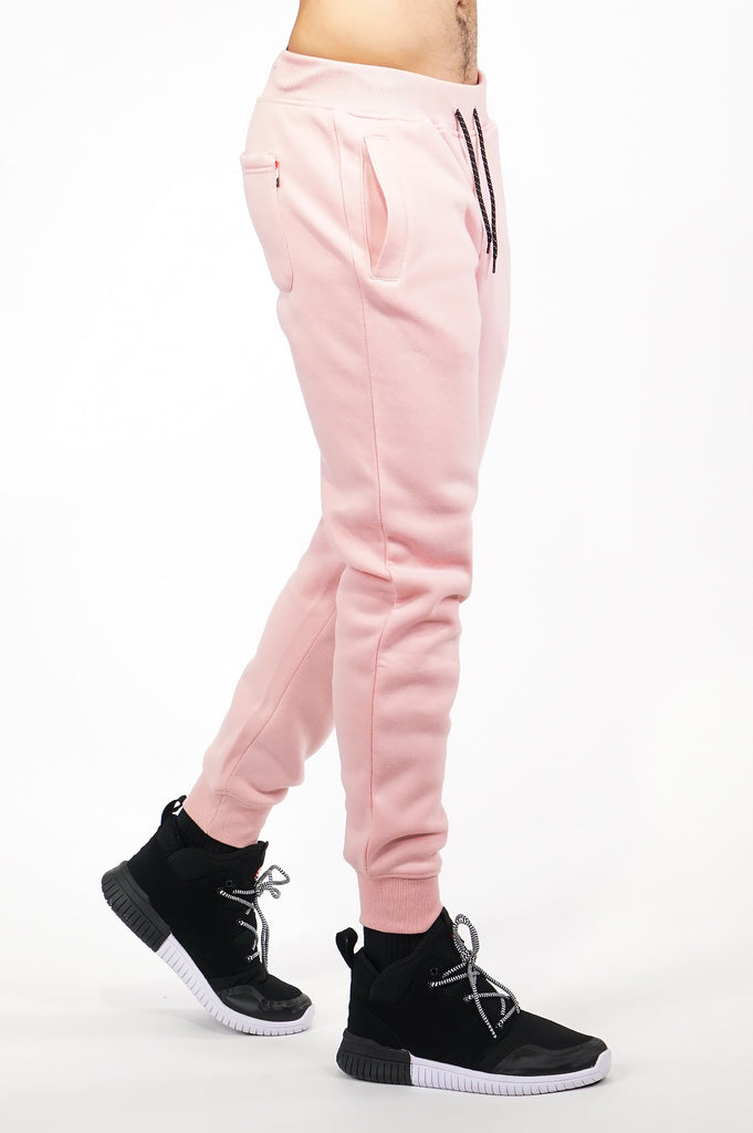 pink joggers mens