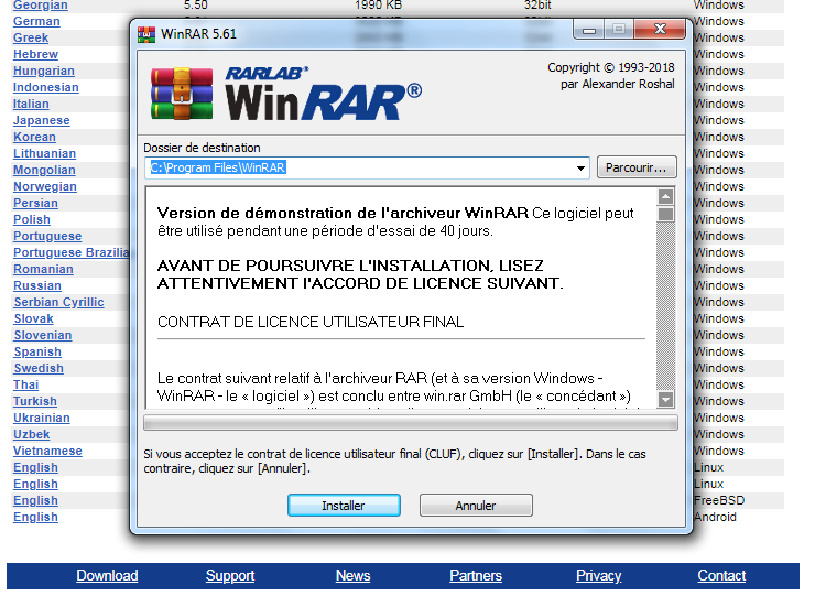 winrar archiver windows 10