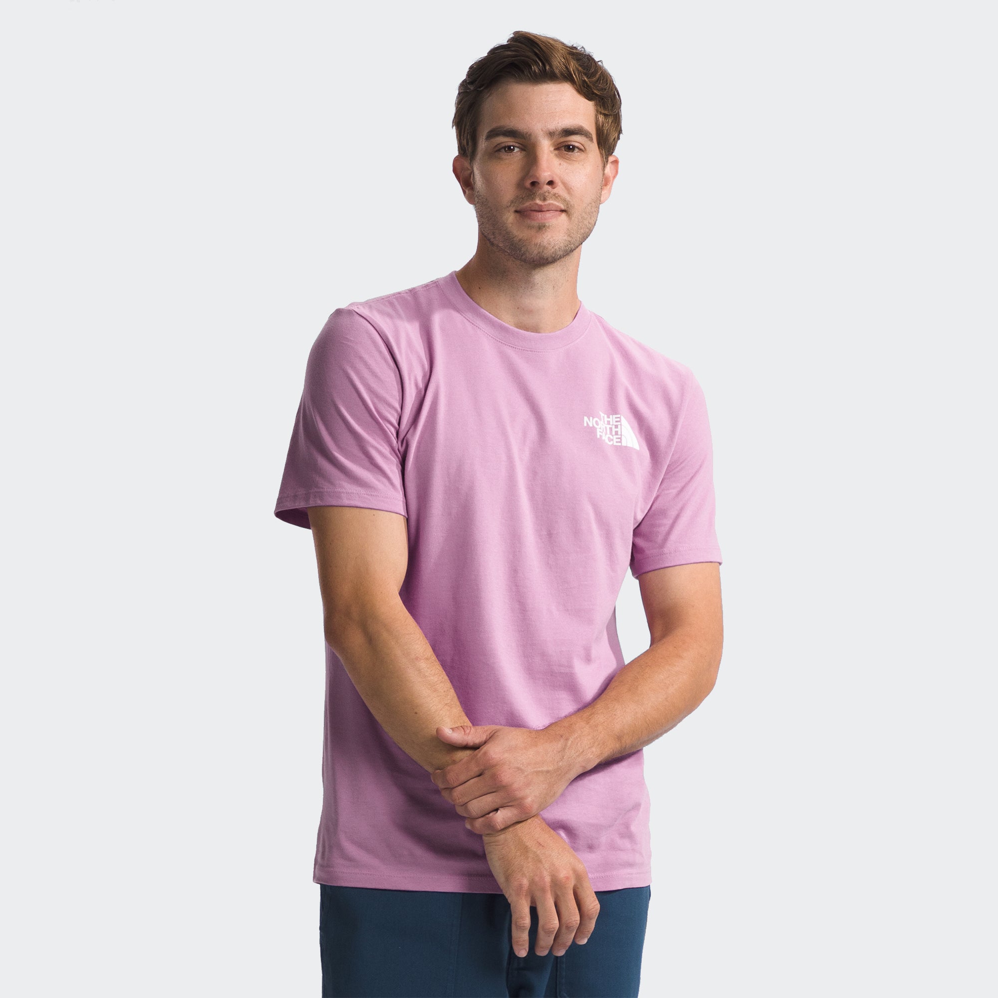 Men s The North Face S S Box NSE Tee Mineral Purple NF0A812HPO2 02