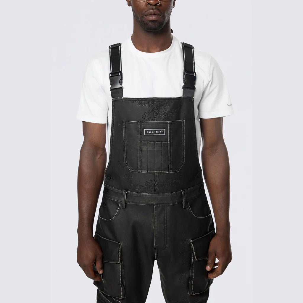 Men sSmokeRiseStackedVeganLeatherOverallsWashedBlackWP24691 WASHEDBLACK 6