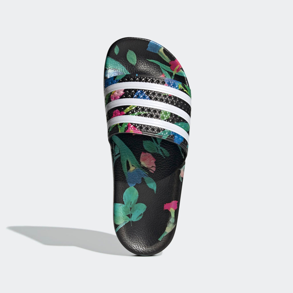  adidas  Adilette  Slides  Black Floral  EE4853 Chicago City 