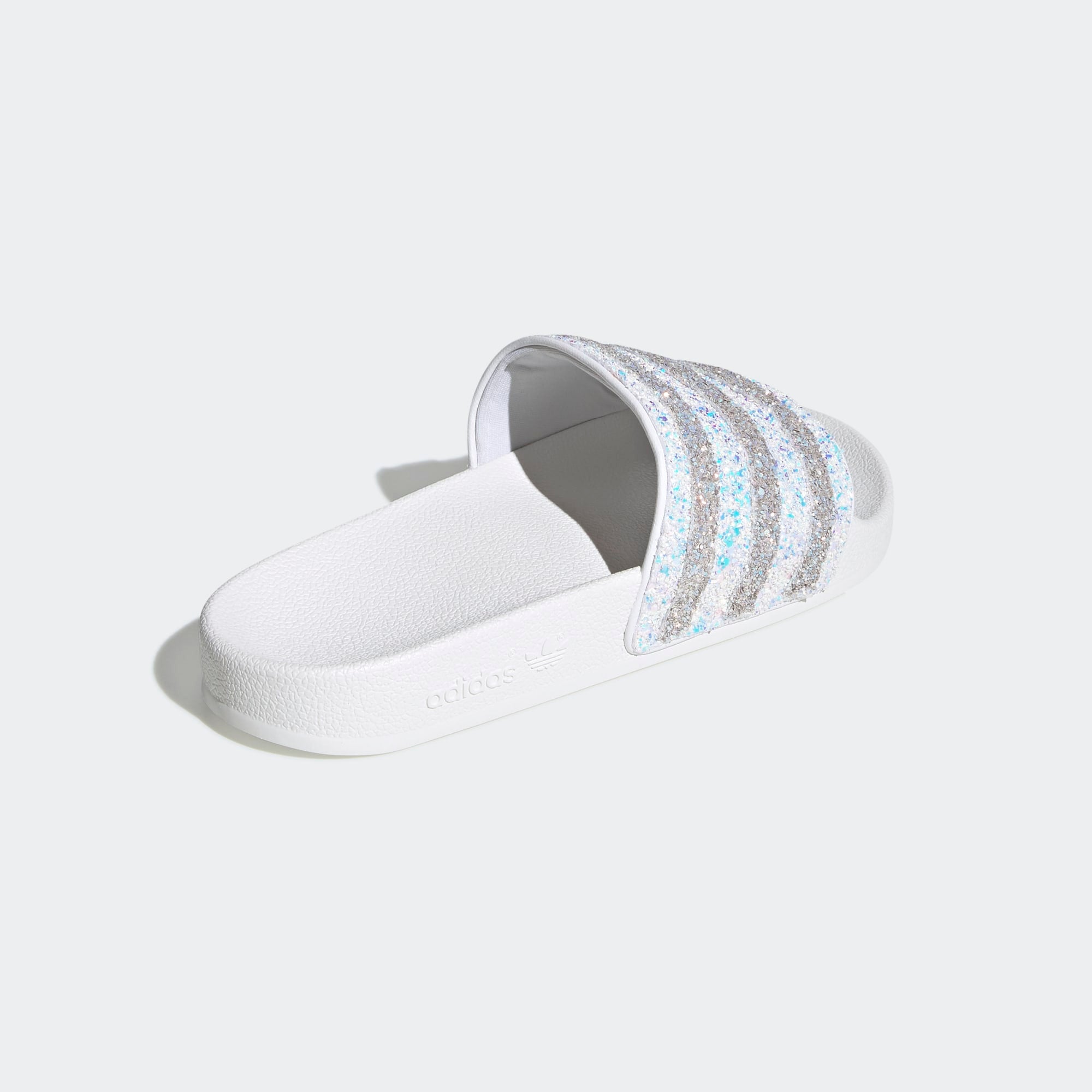 adidas Adilette Slides Glitter White 