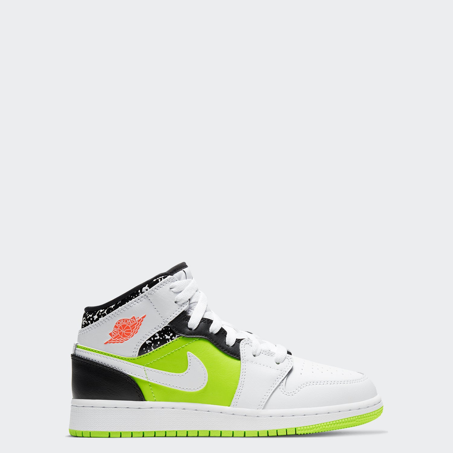 air jordan 1 mid hyper crimson volt white black