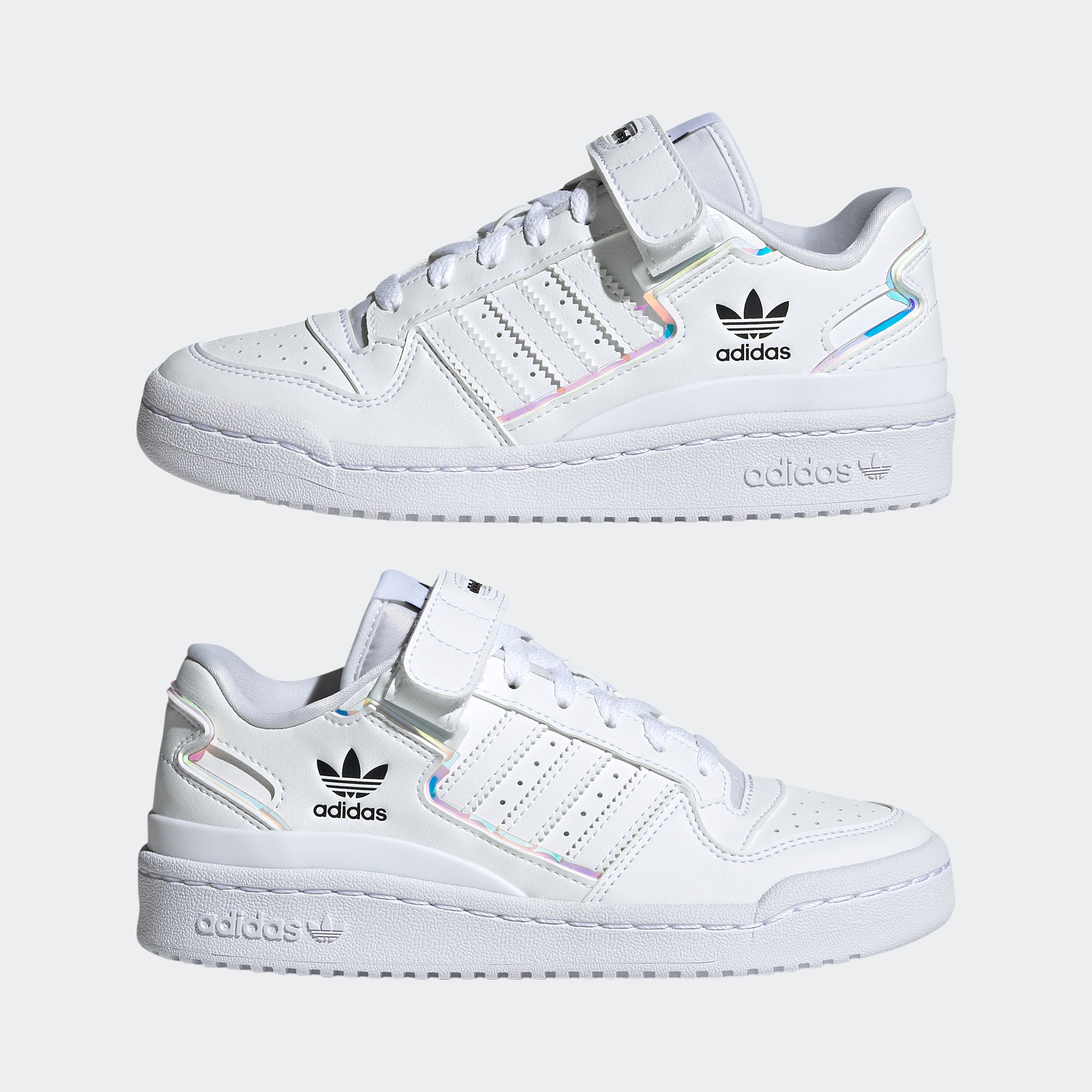 Big Kids adidas Originals Forum Low Shoes White