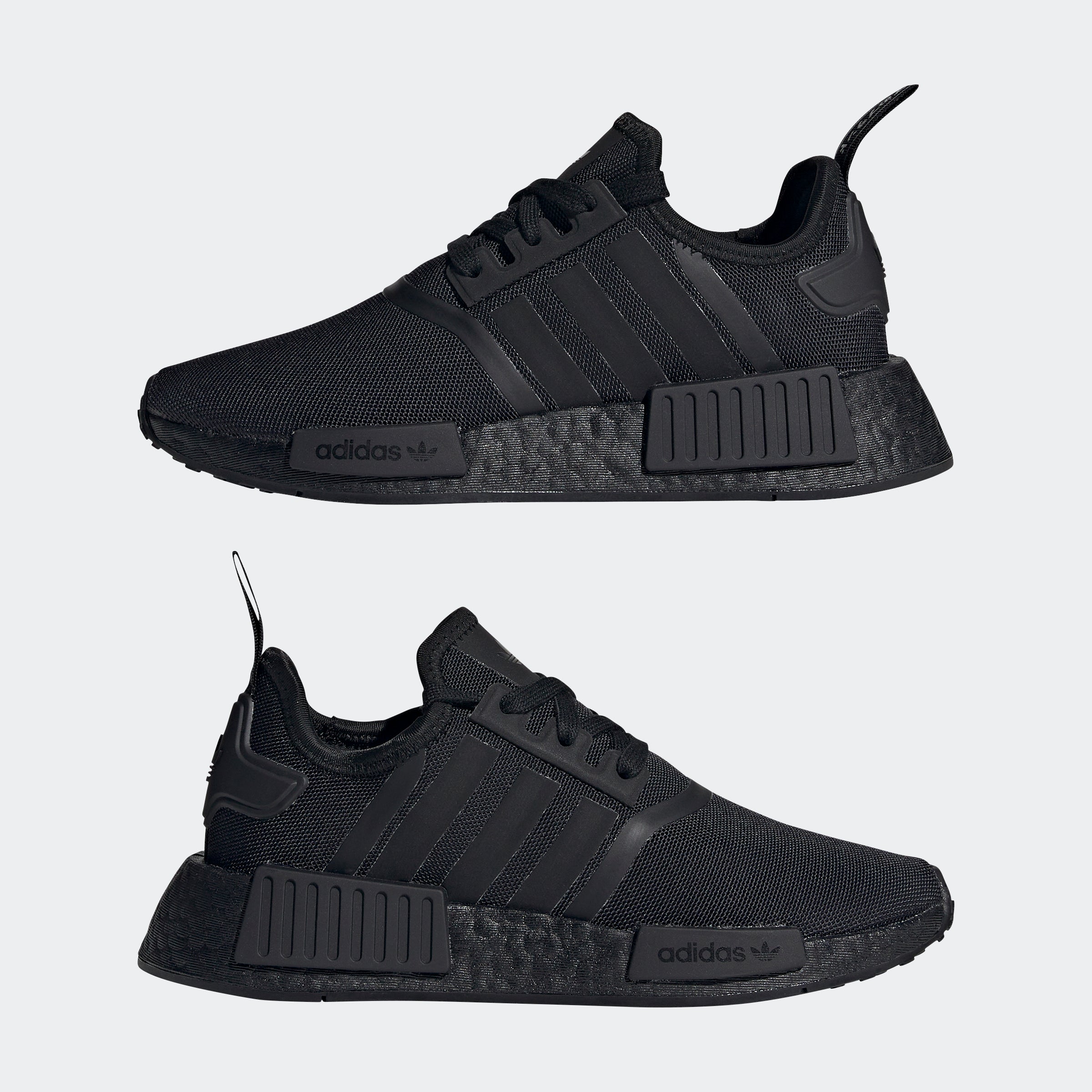 Big Kids adidas Originals NMD_R1 Shoes Triple Black