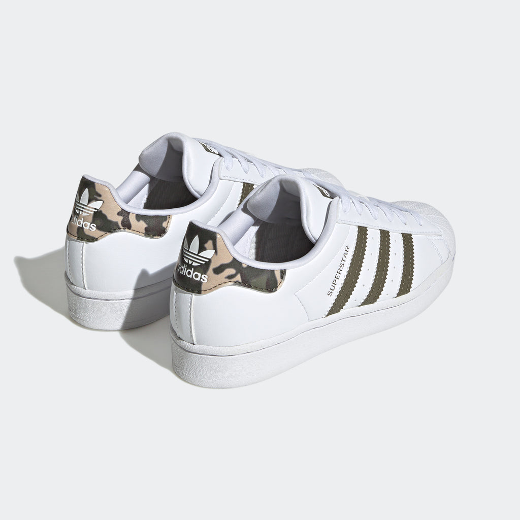 Kids adidas Superstar Shoes White / Camo HQ4287 | Chicago City Sports