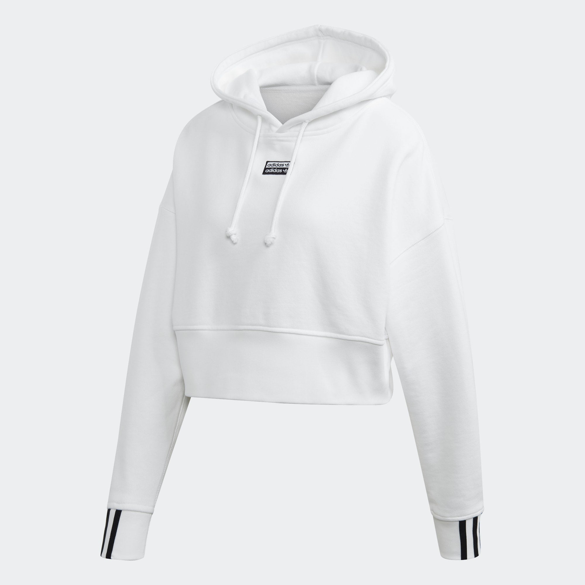 adidas crop hoodie white