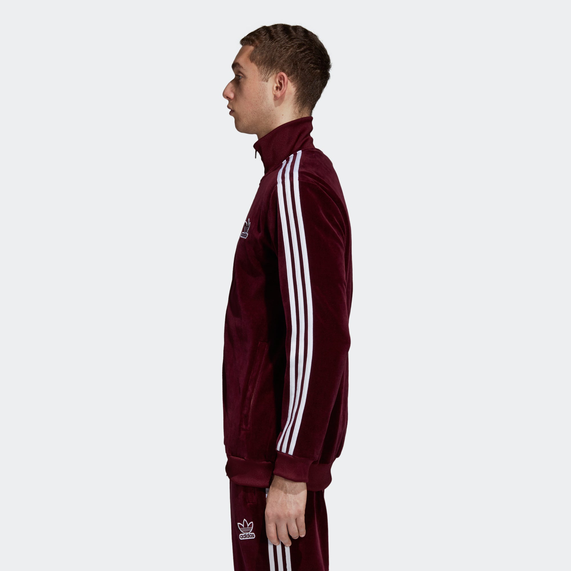 bb track jacket maroon