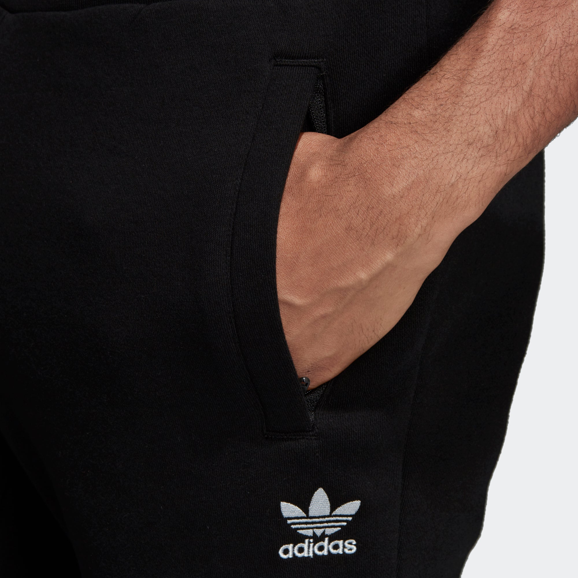 adidas trefoil slim fleece pants