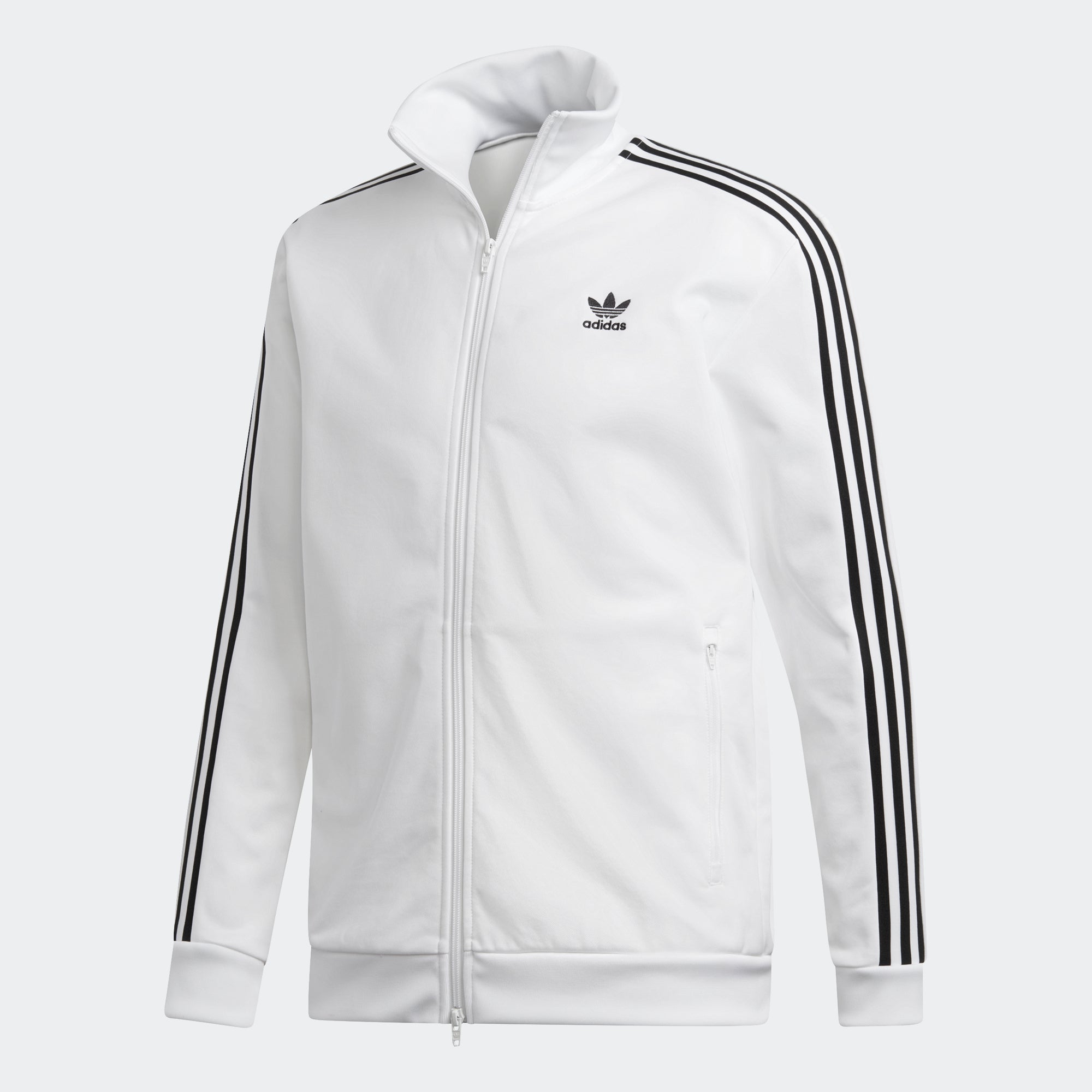 all white adidas track jacket